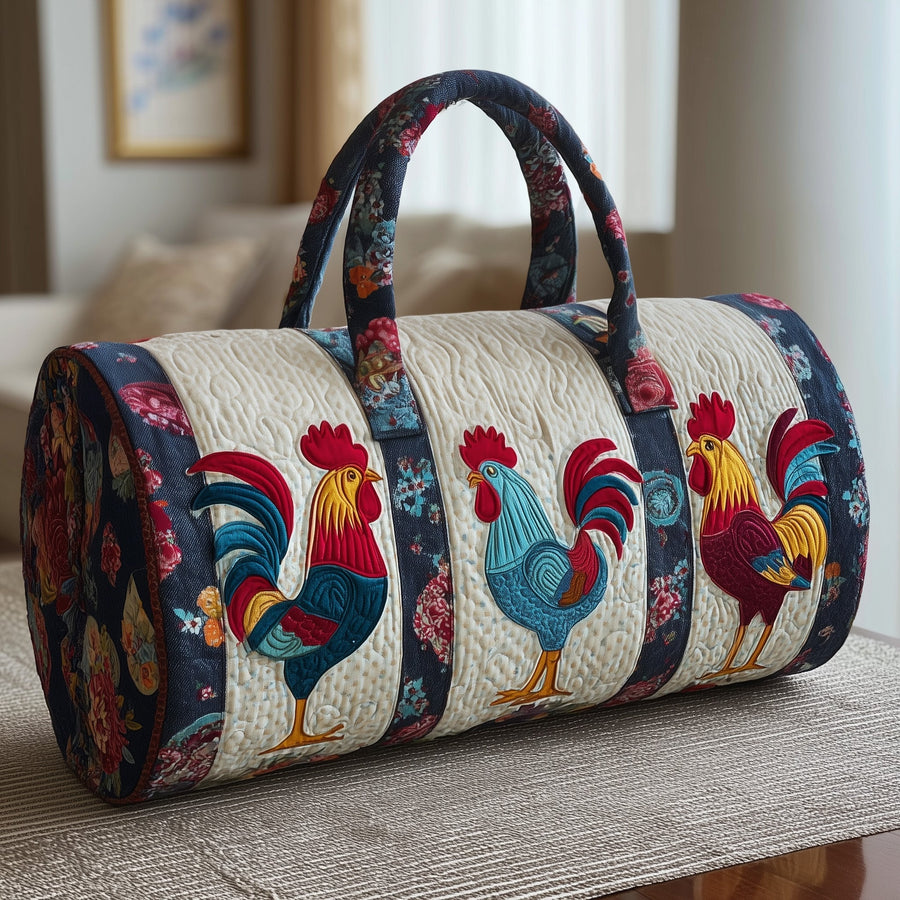 Whimsical Chicken | Quilted Duffle Bag