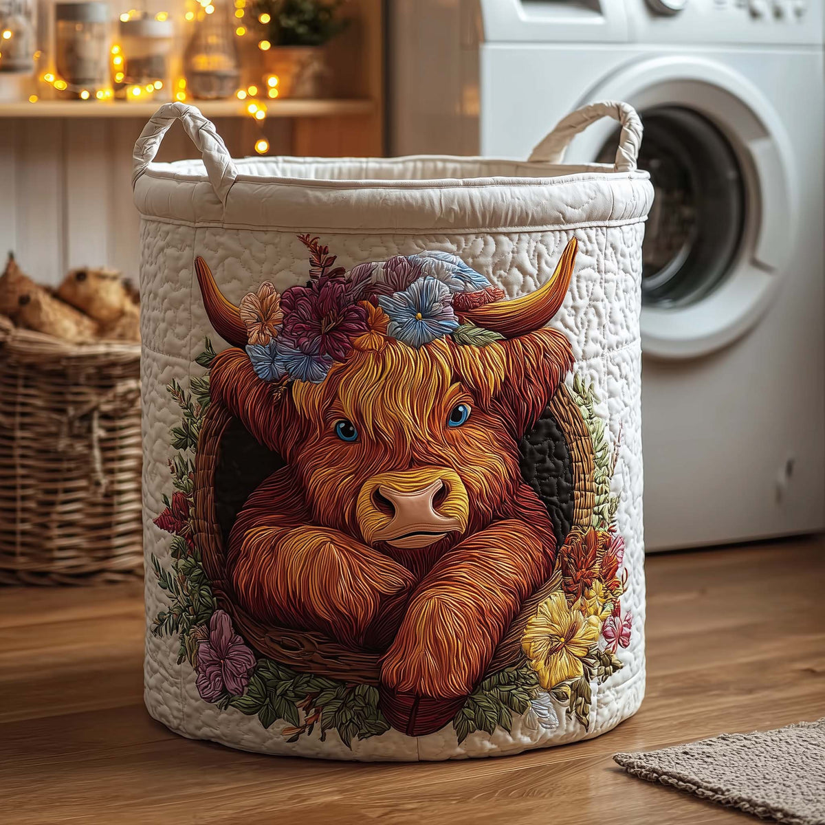 Ferme de vacances | Panier à linge matelassé