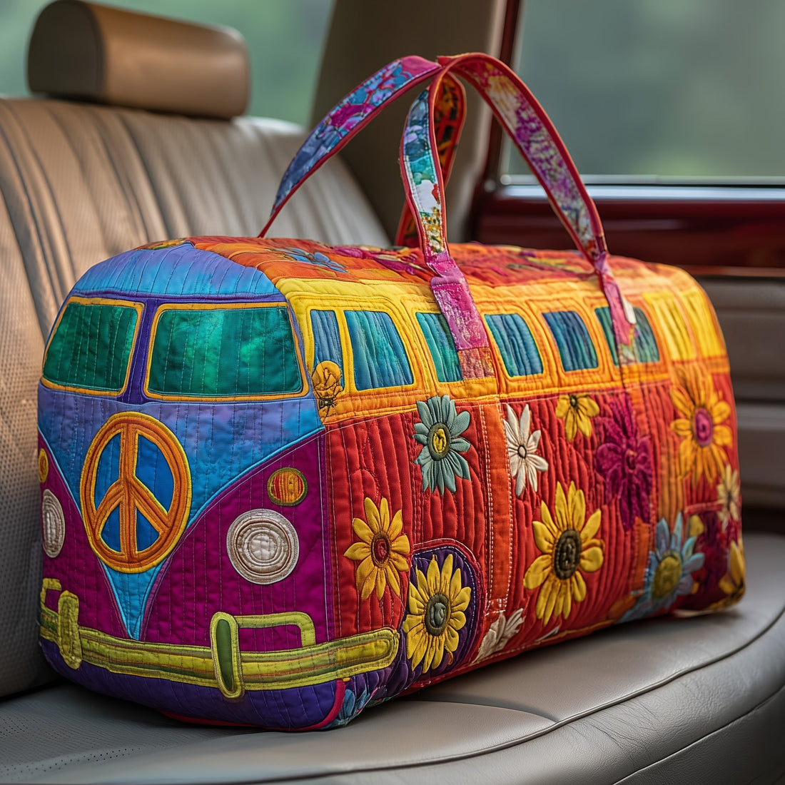 Hippie Van | Quilted Duffle Bag