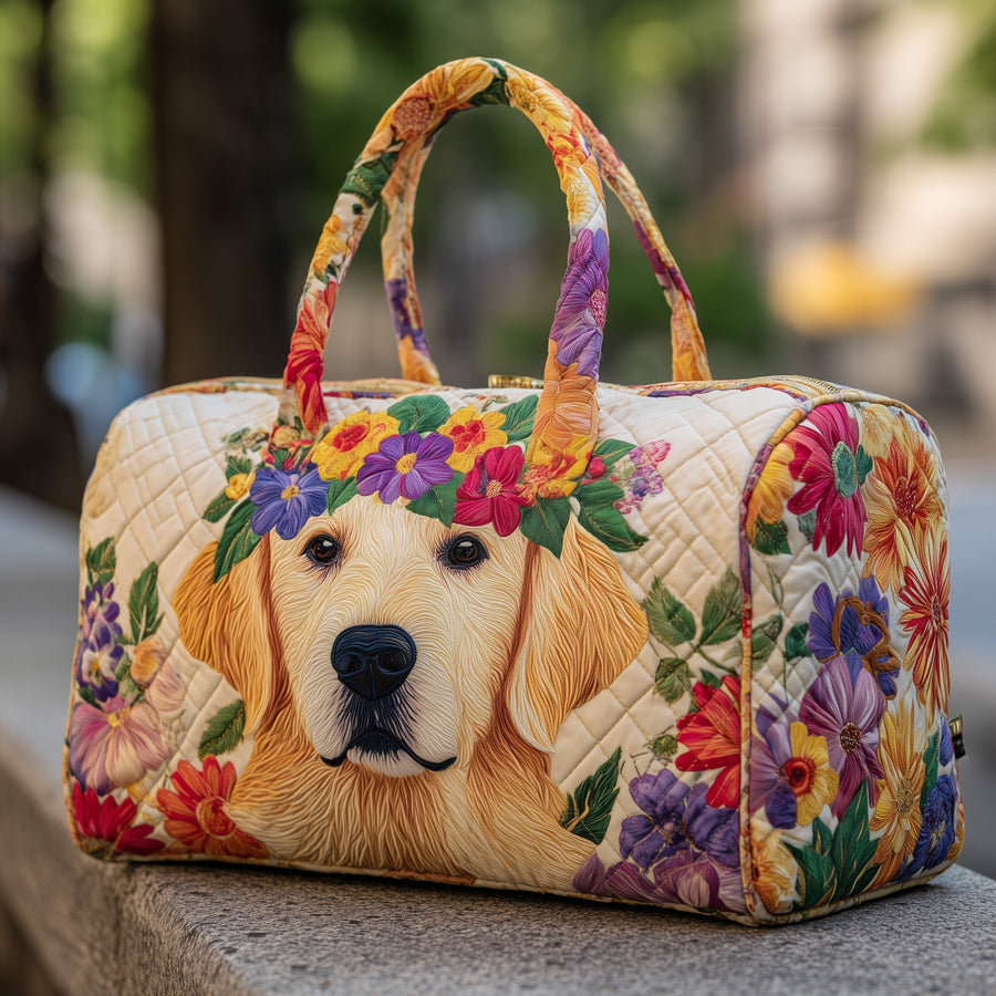 Golden Retriever | Quilted Duffle Bag