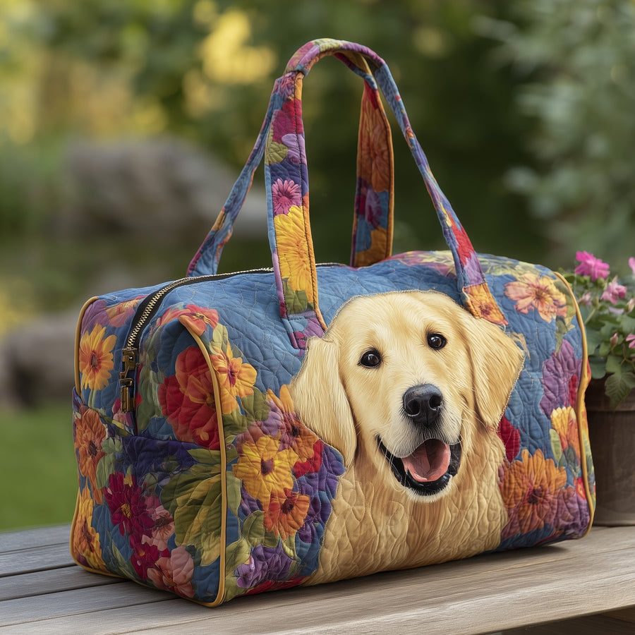 Golden Retriever | Quilted Duffle Bag