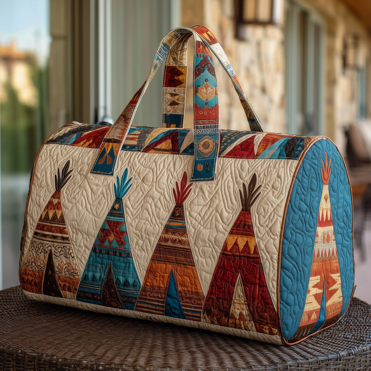 Esprit tribal | Sac de voyage matelassé
