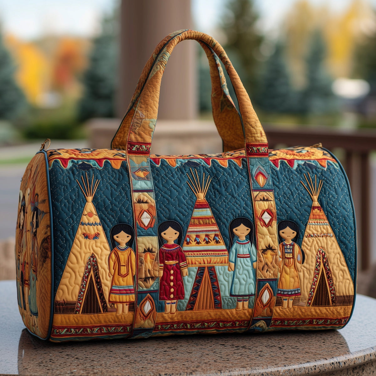 Esprit tribal | Sac de voyage matelassé