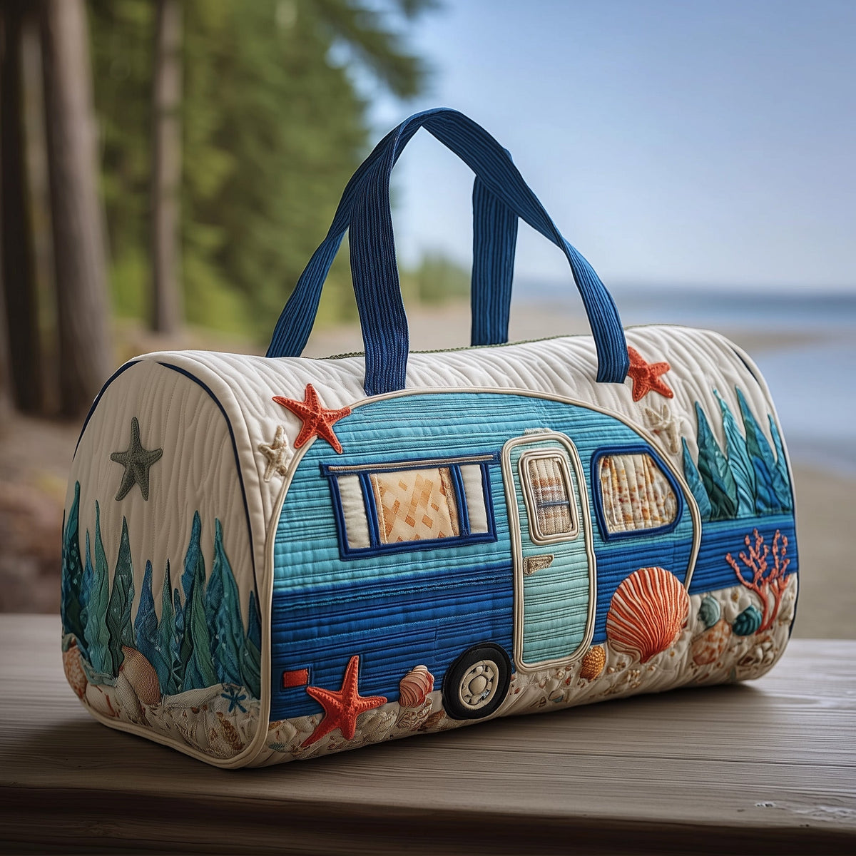Voyage hippie | Sac polochon matelassé