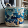 Turtle Drift | Quilted Laundry Basket
