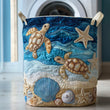 Turtle Drift | Quilted Laundry Basket