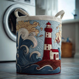 Lighthouse | Quilted Laundry Basket