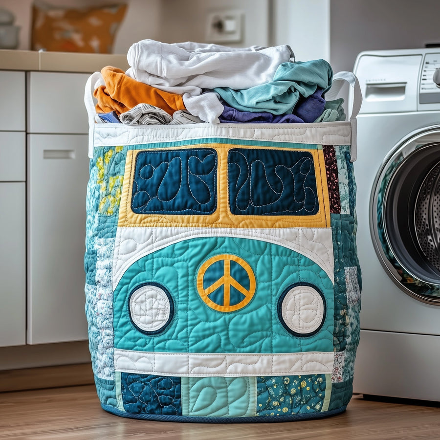 Hippie Van | Quilted Laundry Basket