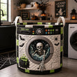 Skeleton Nightmare | Quilted Laundry Basket