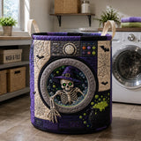 Skeleton Nightmare | Quilted Laundry Basket