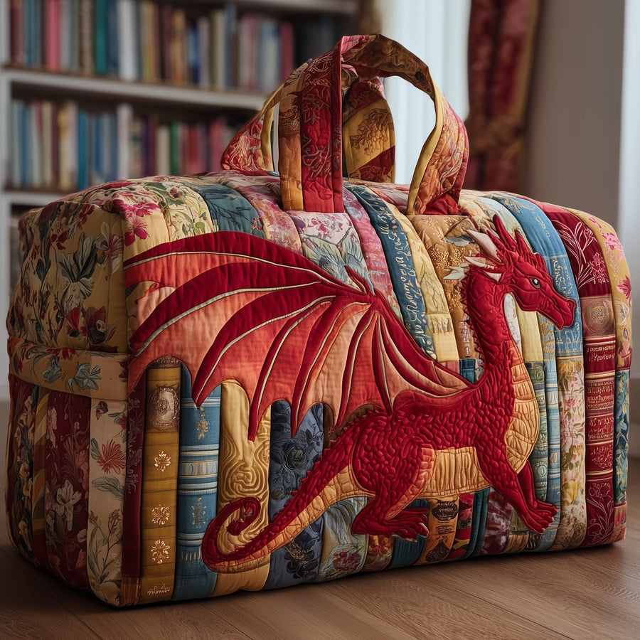 Bookish Dragon | Quilted Duffle Bag