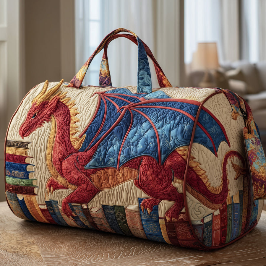 Bookish Dragon | Quilted Duffle Bag