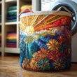 Vibrant Sun | Quilted Laundry Basket