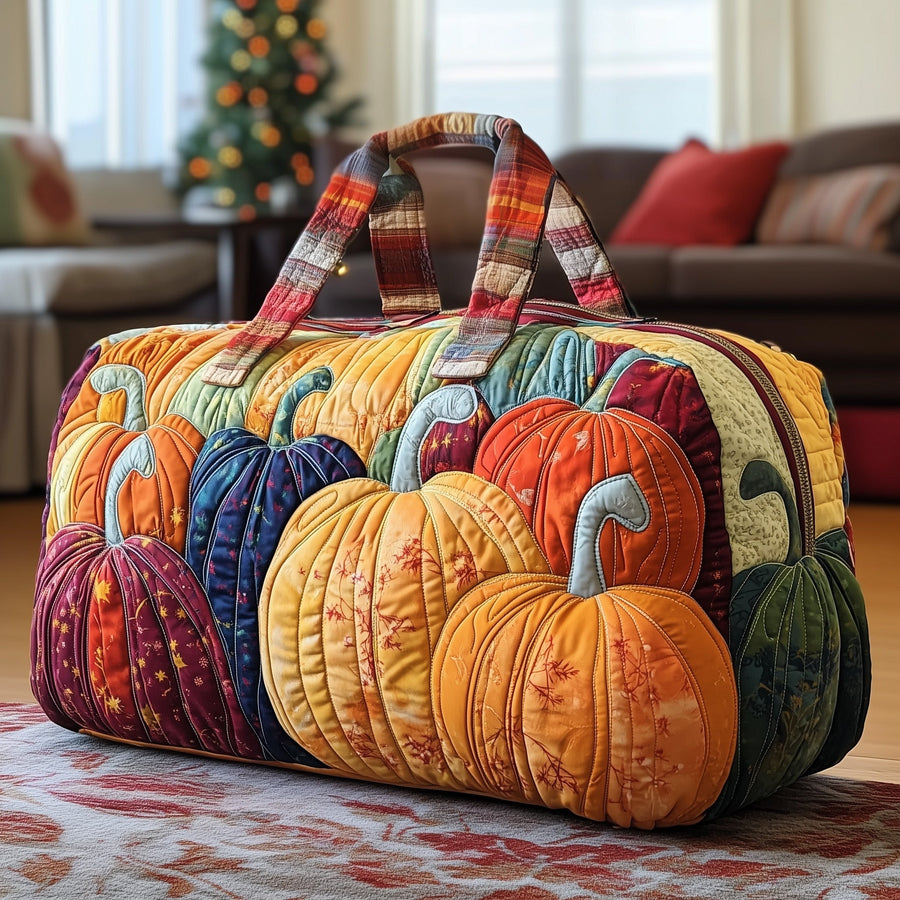 Autumn Pumpkin | Quilted Duffle Bag