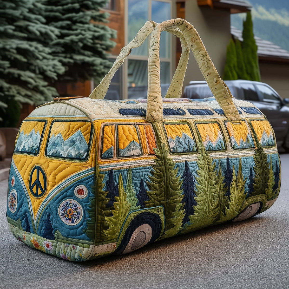 Hippie Van | Quilted Duffle Bag