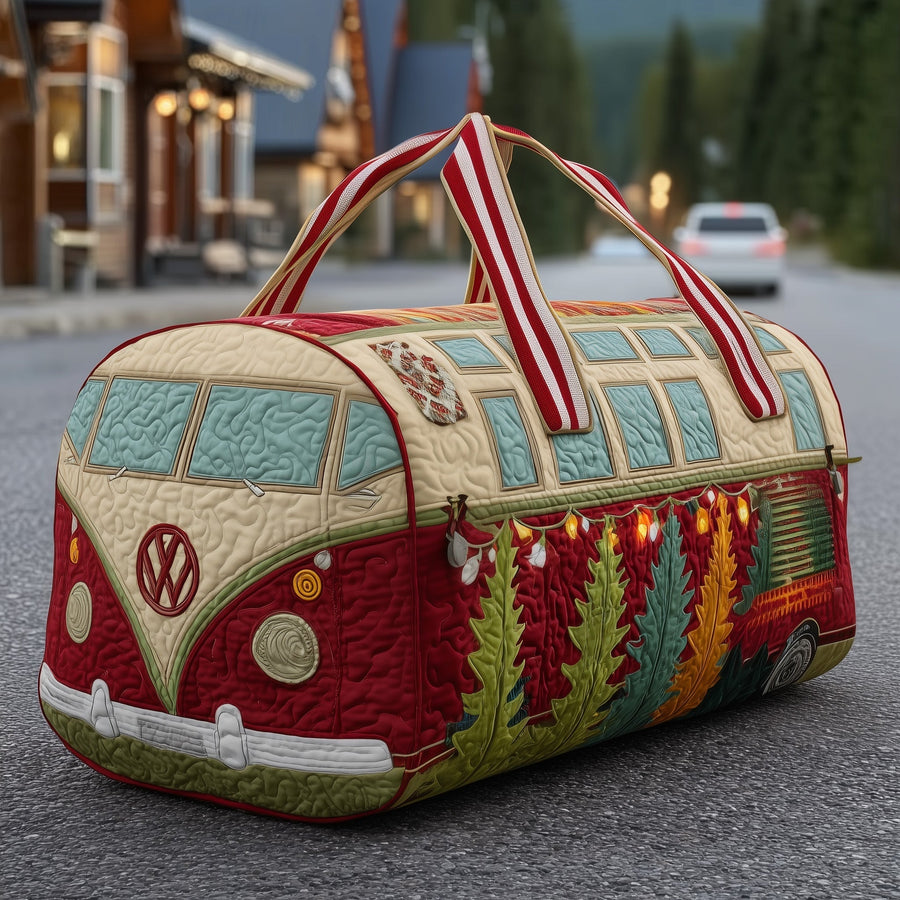Hippie Van Chirstmas | Quilted Duffle Bag