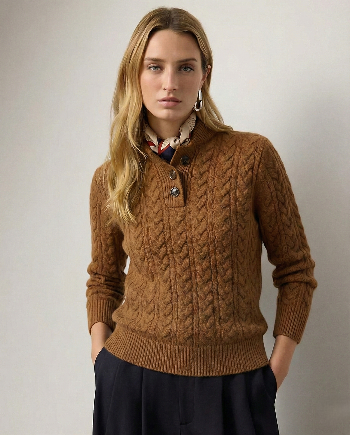 Arden | Cable-Knit Button-Up Sweater