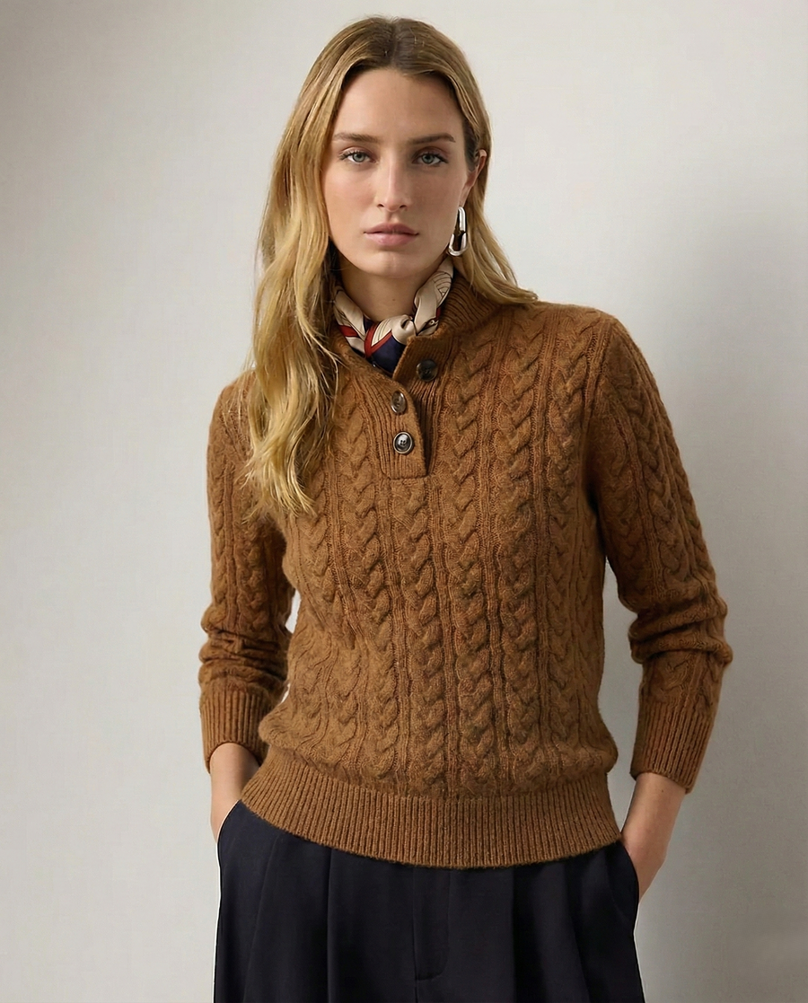 Arden | Cable-Knit Button-Up Sweater