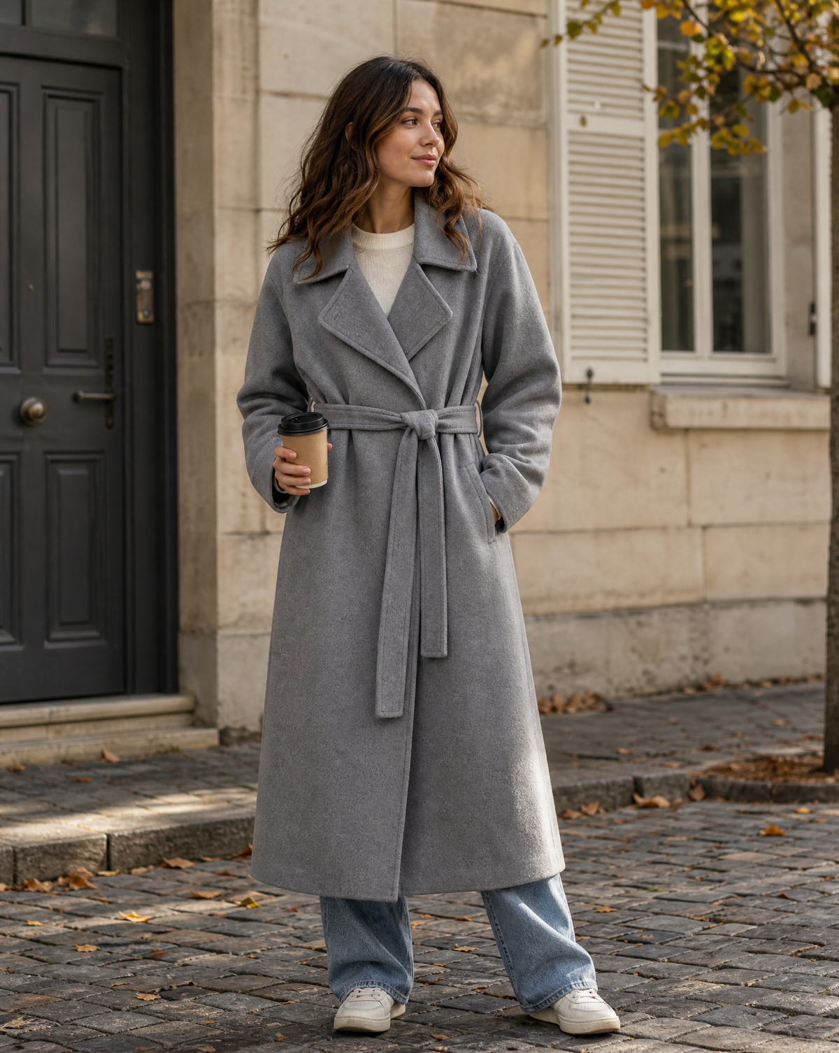 Eleanor | Tie-Waist Wool Overcoat
