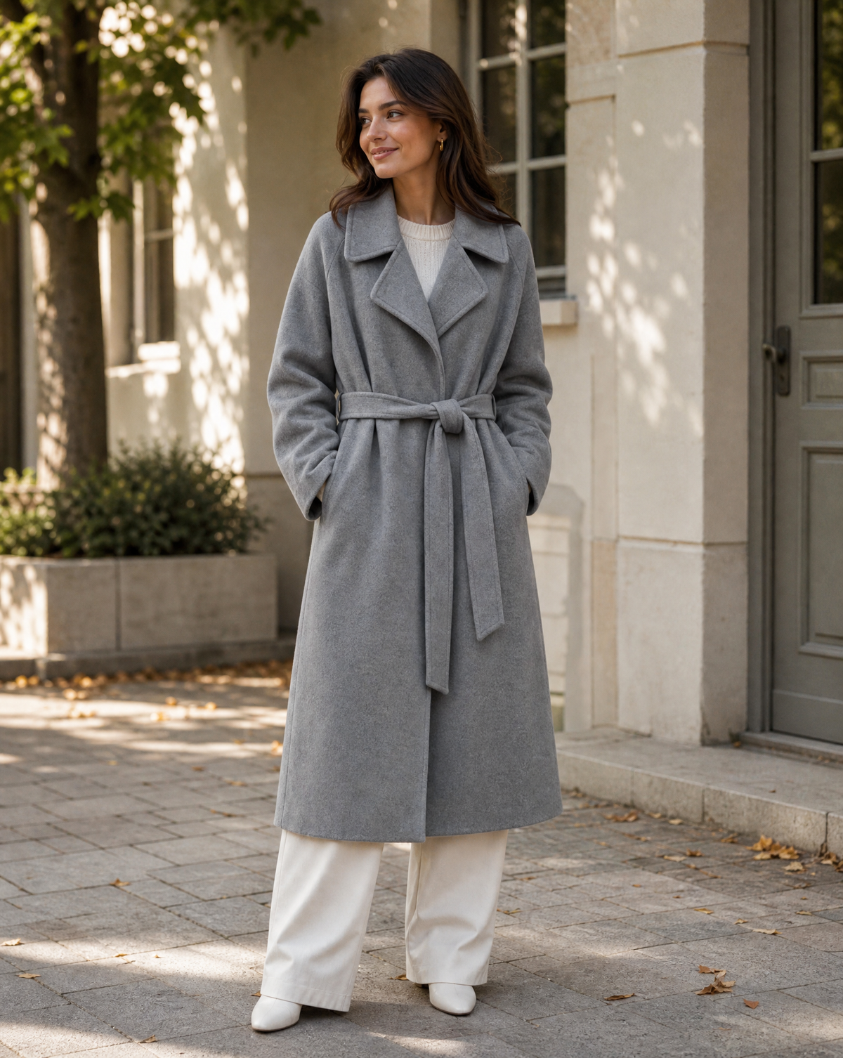 Eleanor | Tie-Waist Wool Overcoat