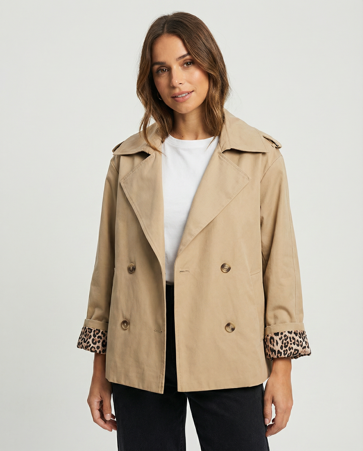 Harlow | Leopard-Lined Trench Coat