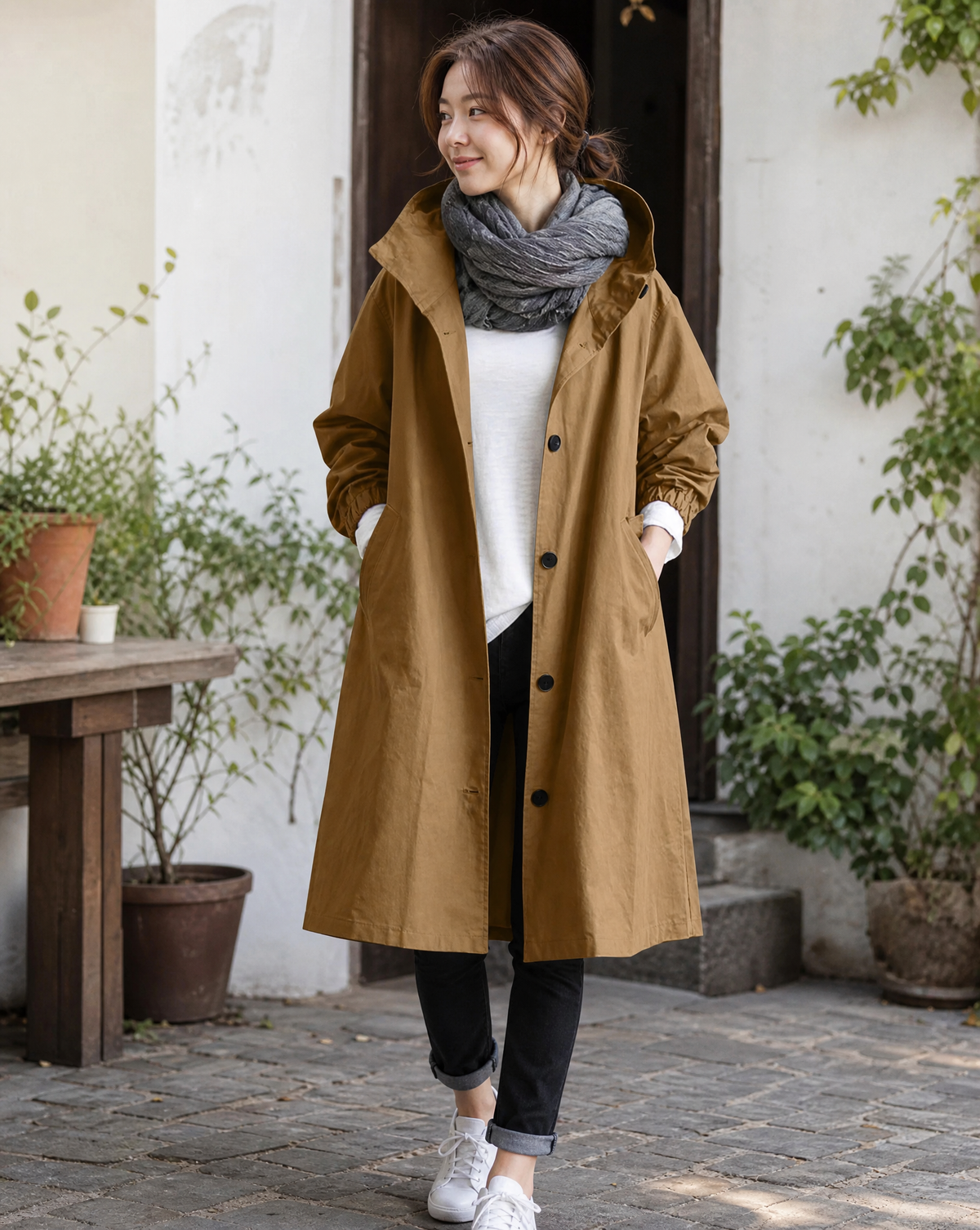Eleanor | Hooded Trench Coat