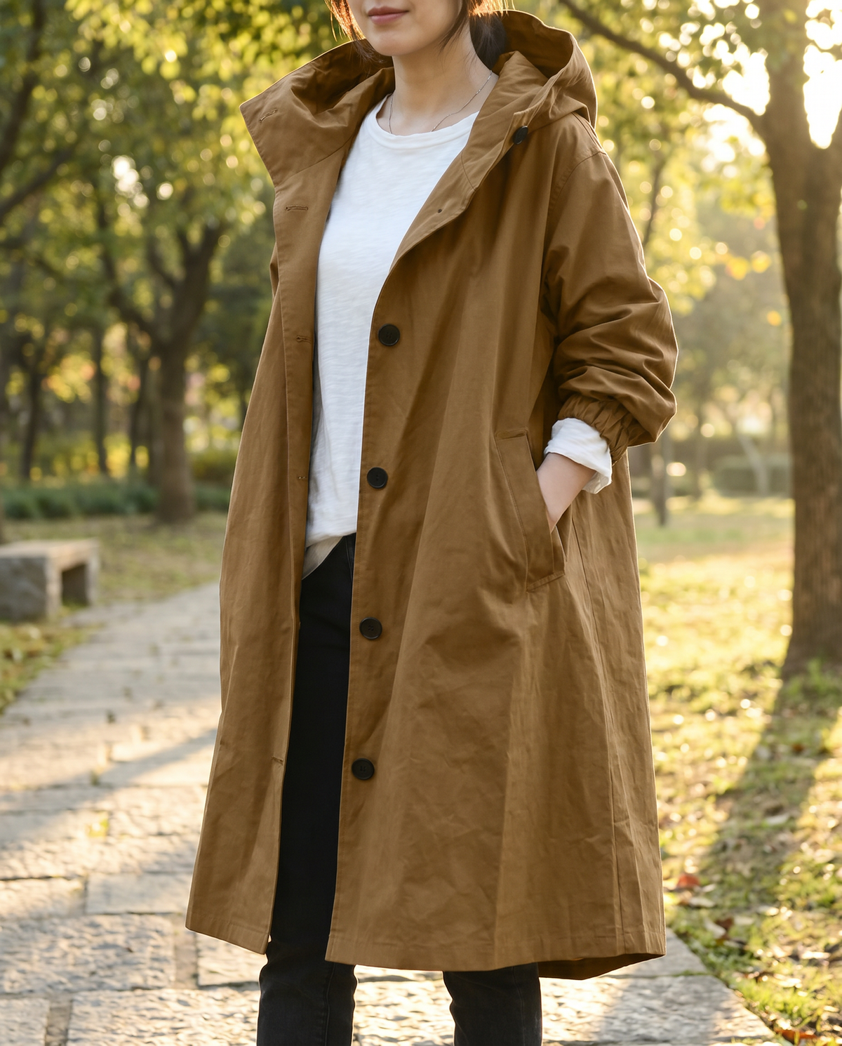 Eleanor | Hooded Trench Coat