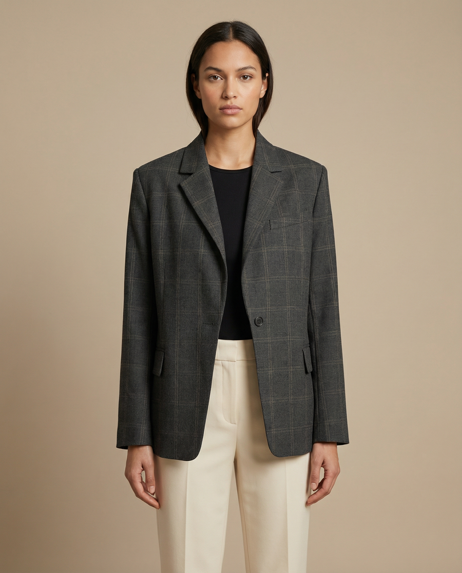 Vivian | Checkered Oversized Blazer