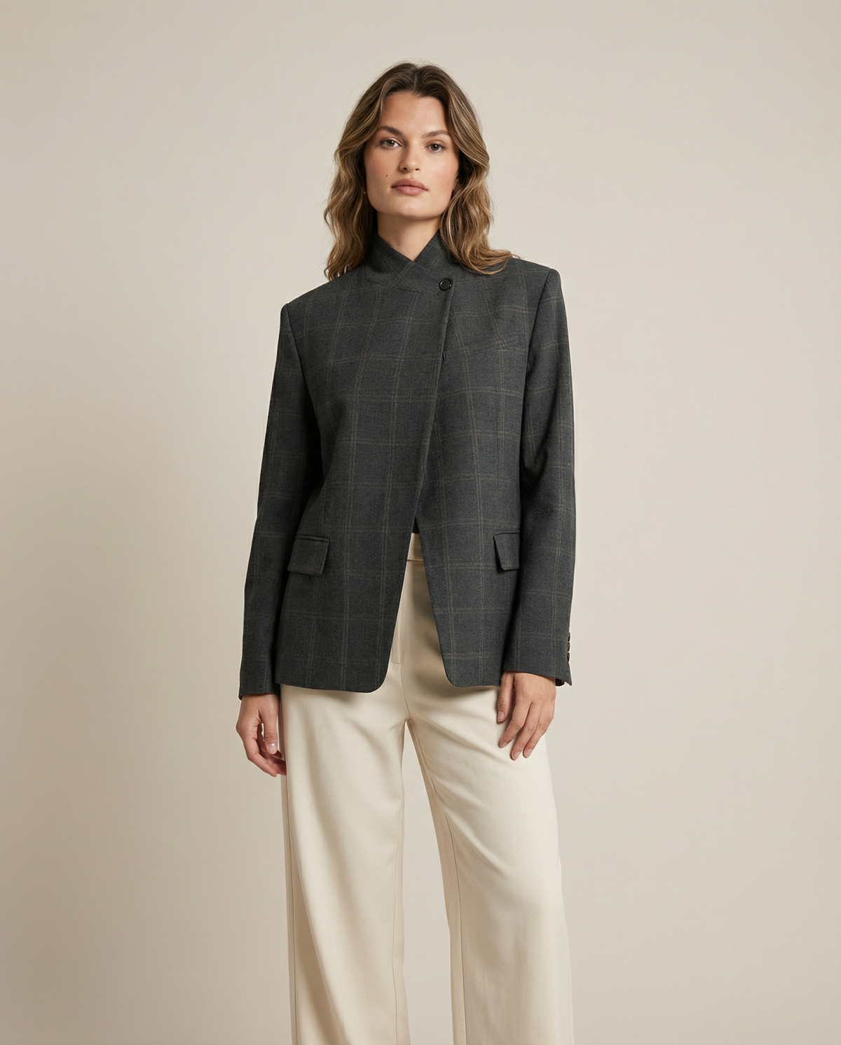 Vivian | Checkered Oversized Blazer