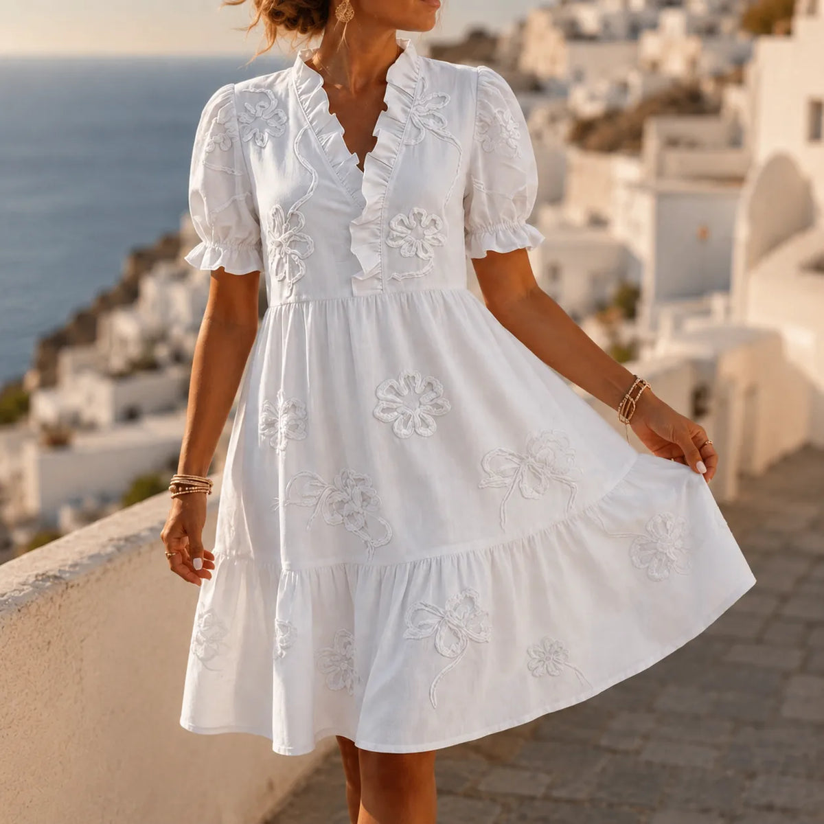 Soliera | Floral Puff Sleeve Dress