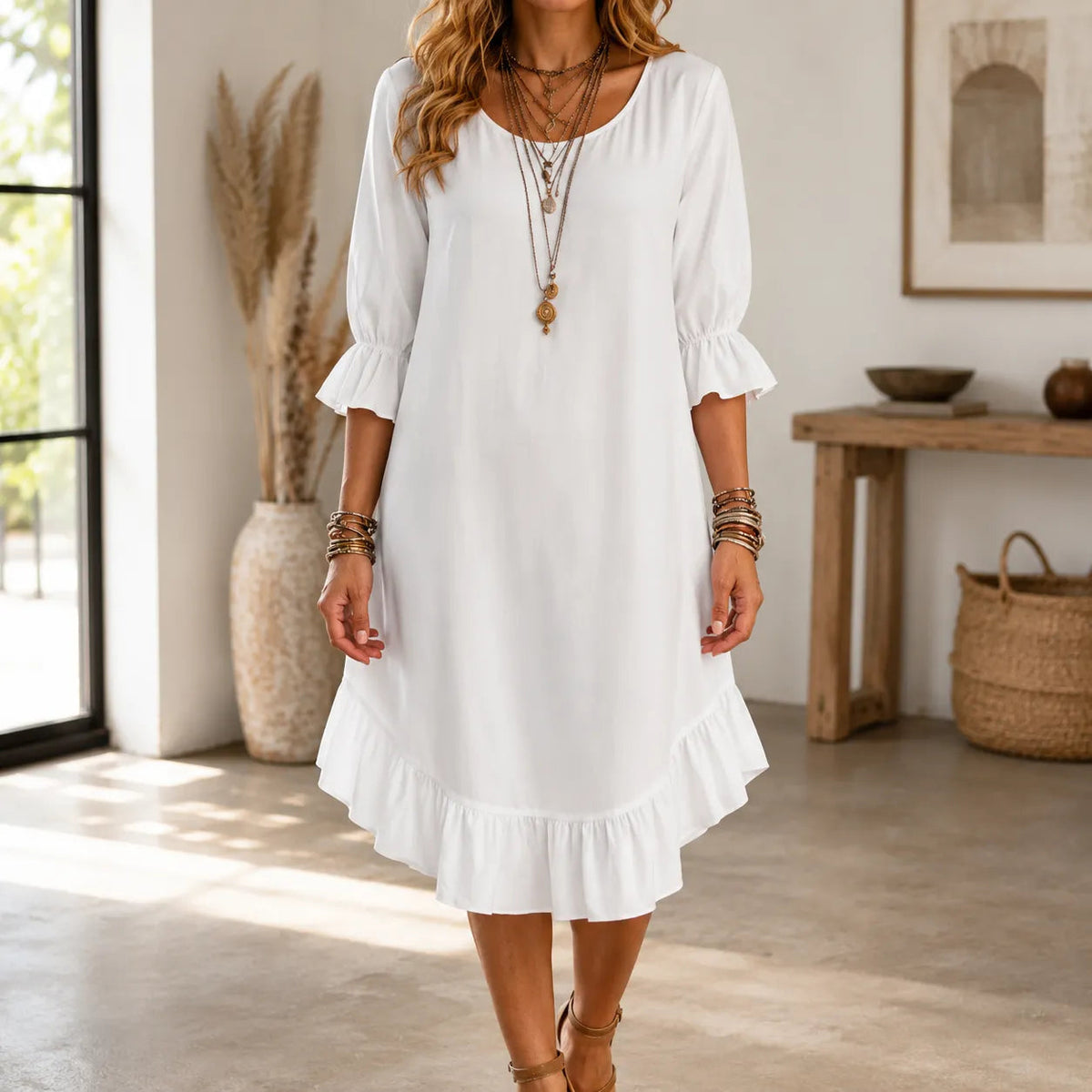 Florenza | Ruffle Hem Midi Dress
