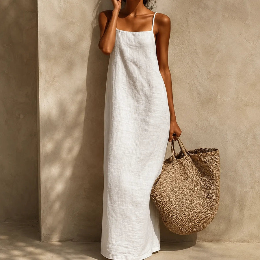 Marelle | Linen-Look Maxi Dress