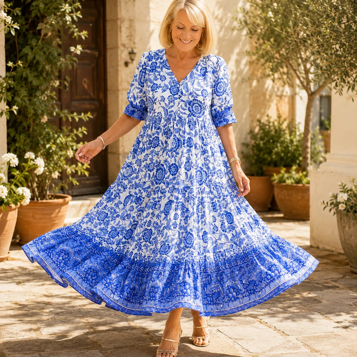 Florenza | Floral Tiered Midi Dress