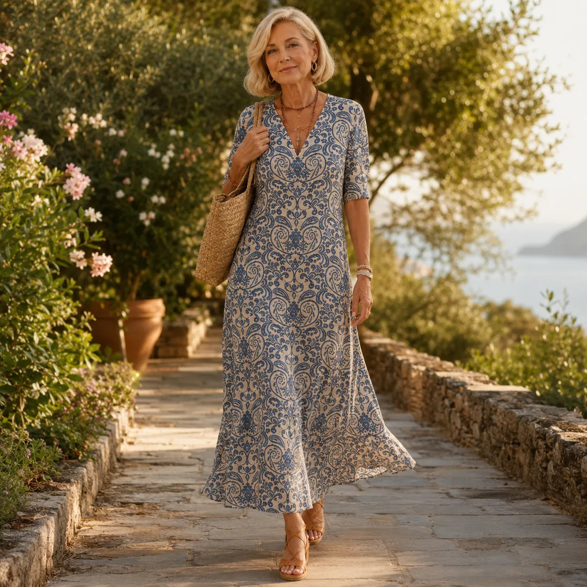Florenza | Paisley A-Line Maxi Dress