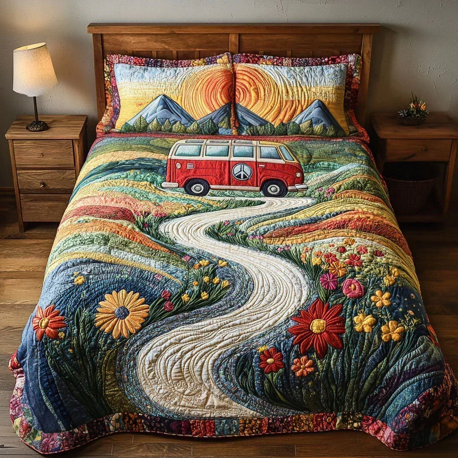 Vintage Journey 3-Piece Quilted Bedding Set