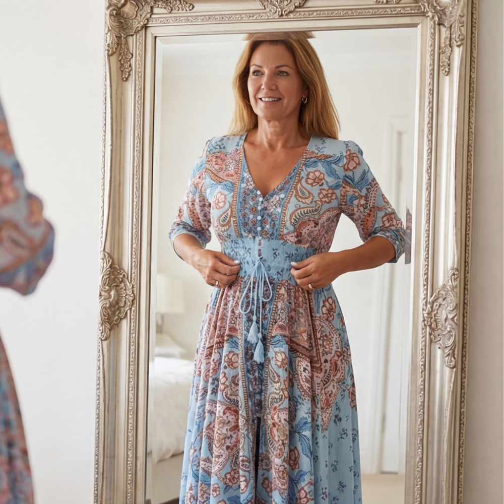 Floressa | Floral V-Neck Maxi Dress