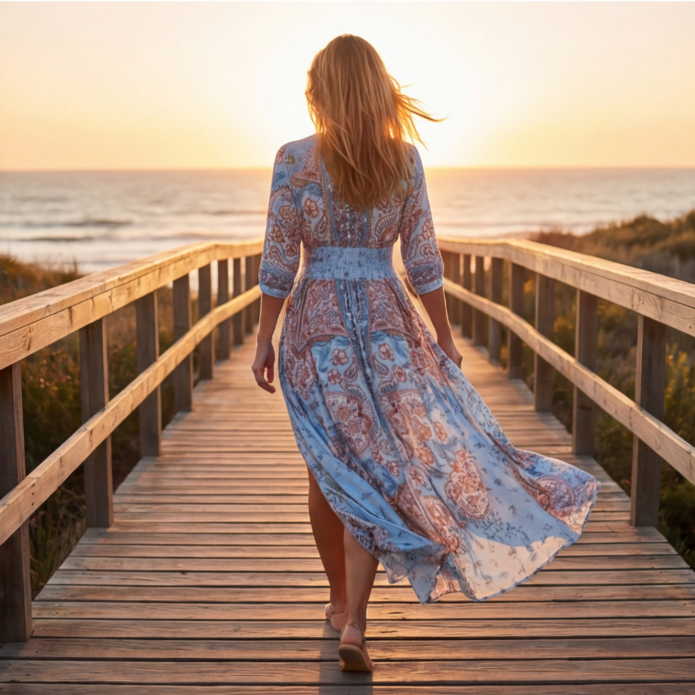 Floressa | Floral V-Neck Maxi Dress
