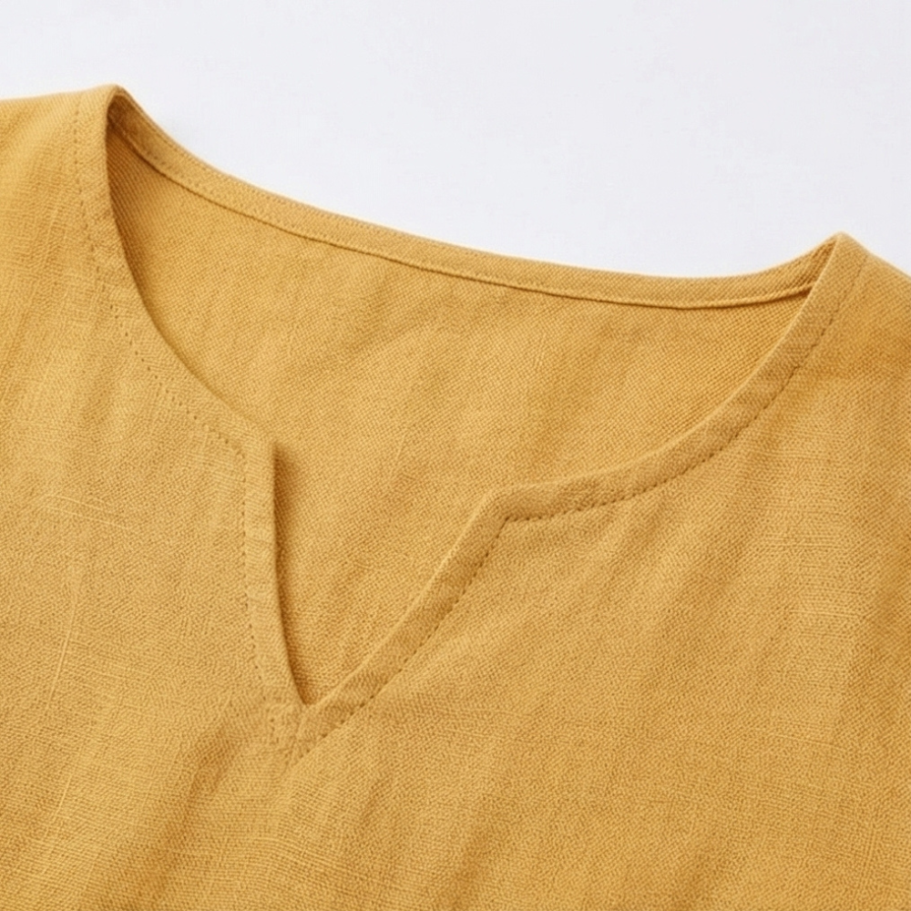 Solenne | Relaxed V-Neck Midi Dress