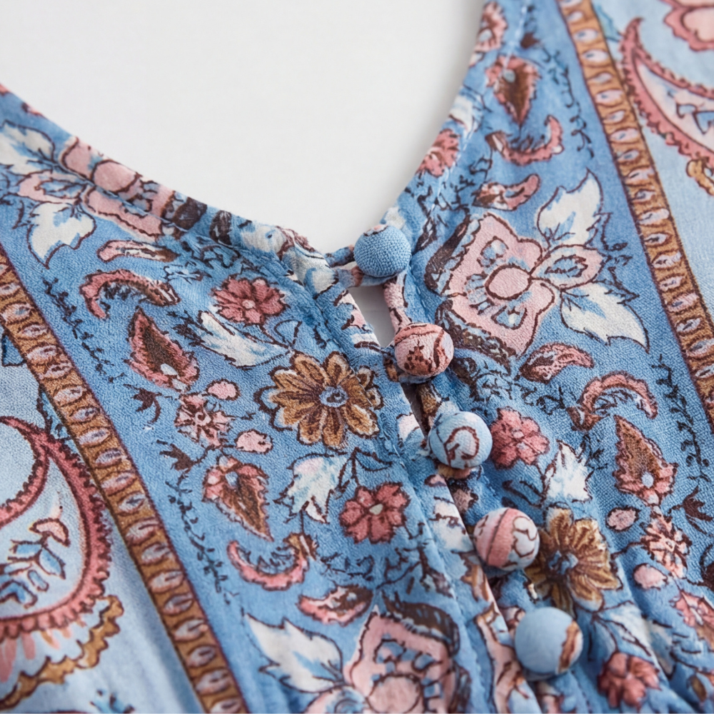 Floressa | Floral V-Neck Maxi Dress