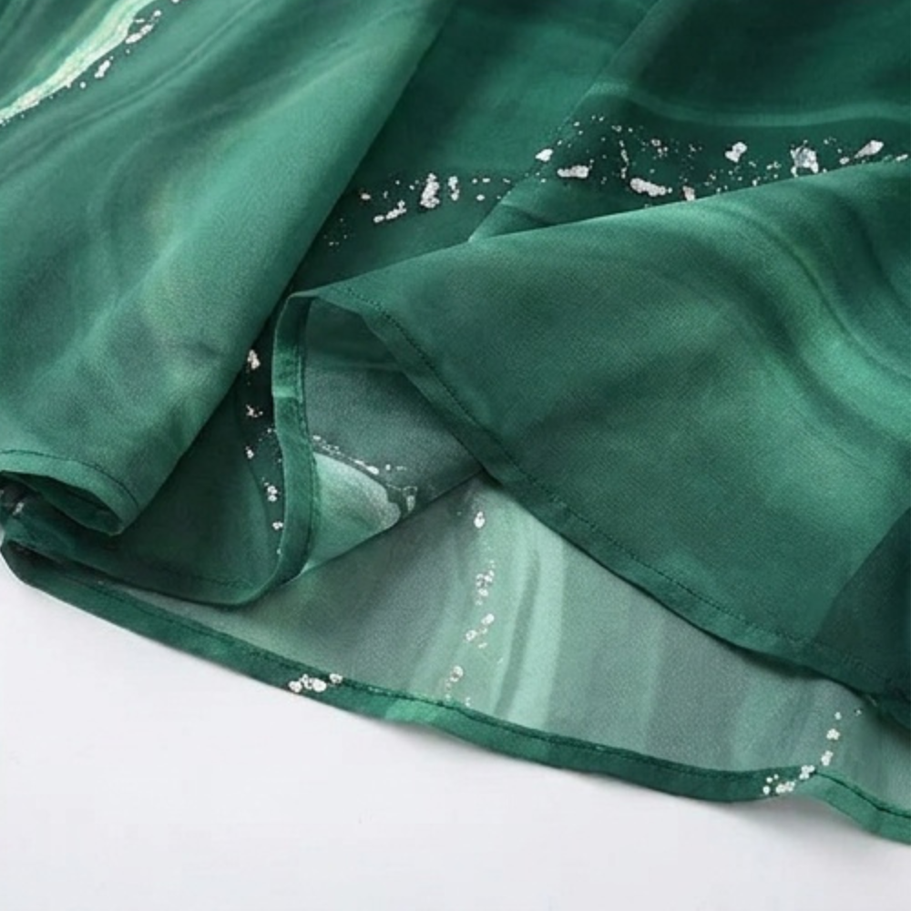 Osyla | Marbled Chiffon Midi Dress