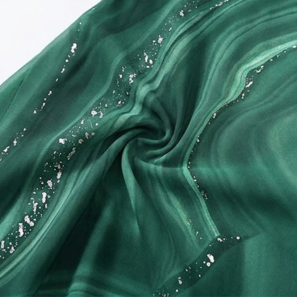 Ophelia | Marbled Chiffon Midi Dress