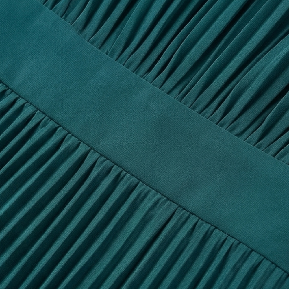 Keyfa | Pleated Ruffle Midi Dress