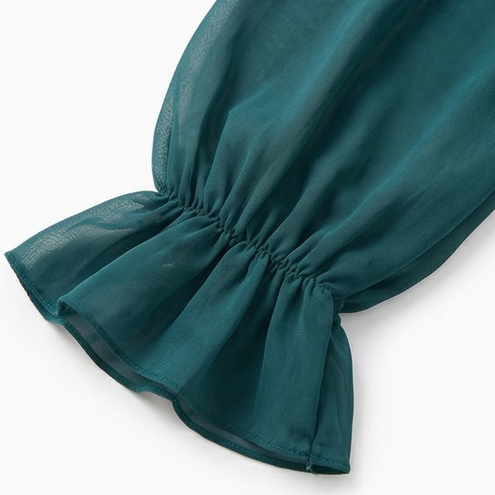 Keyfa | Pleated Ruffle Midi Dress