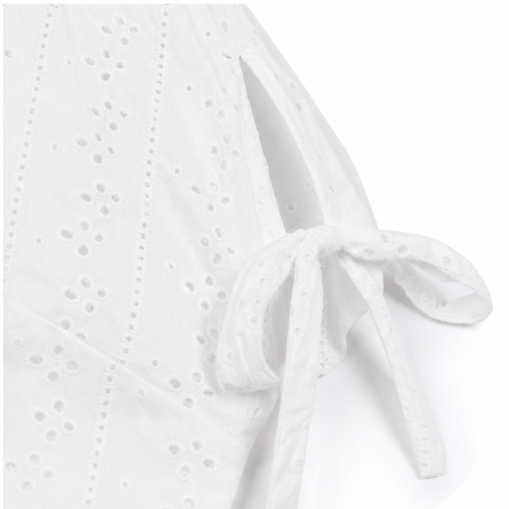 Lunavia | Eyelet Tie-Sleeve Midi Dress