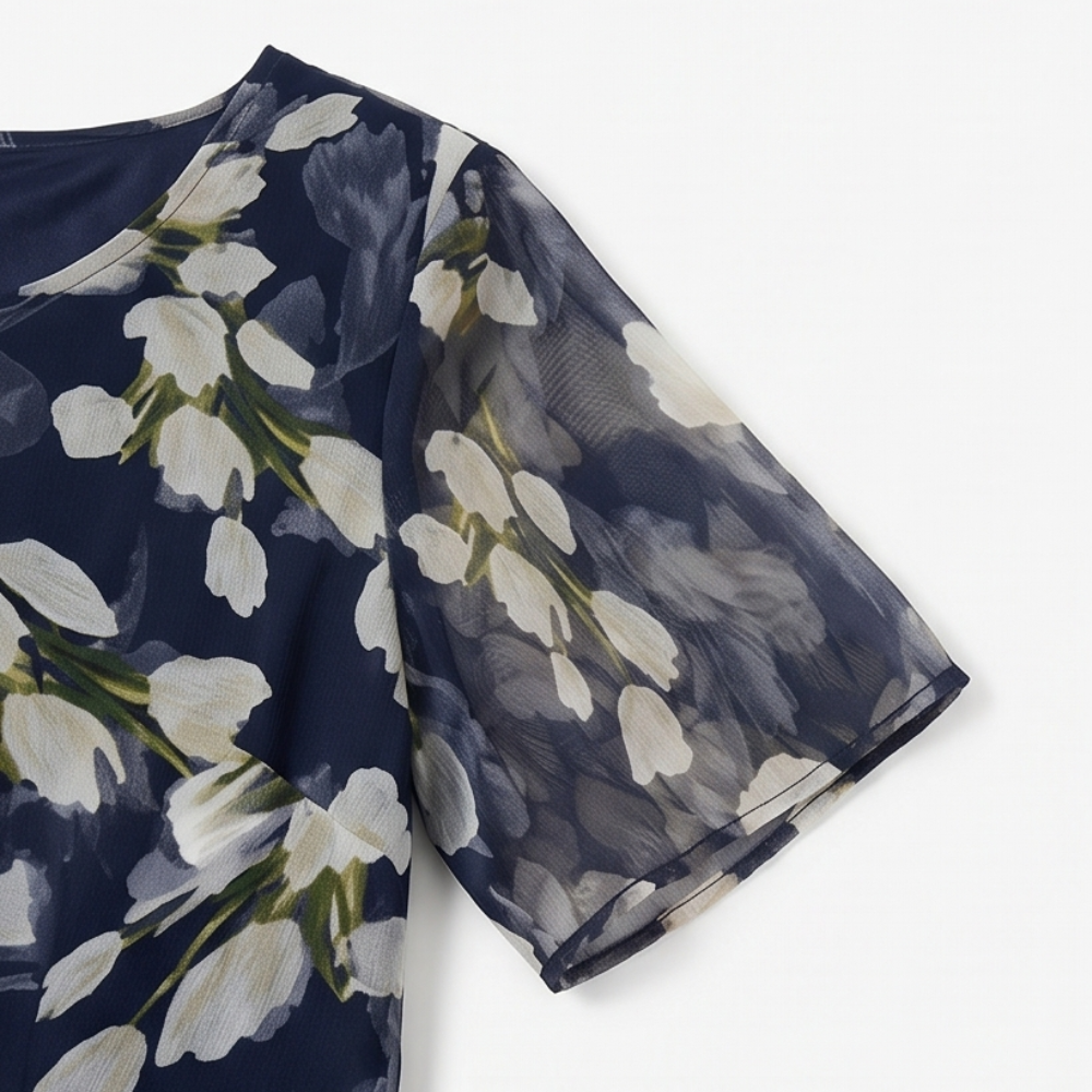 Florenza | Navy Floral Midi Dress