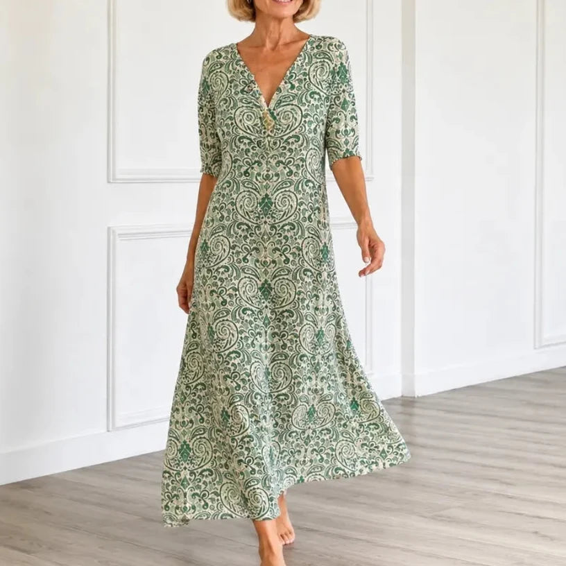 Florenza | Paisley A-Line Maxi Dress