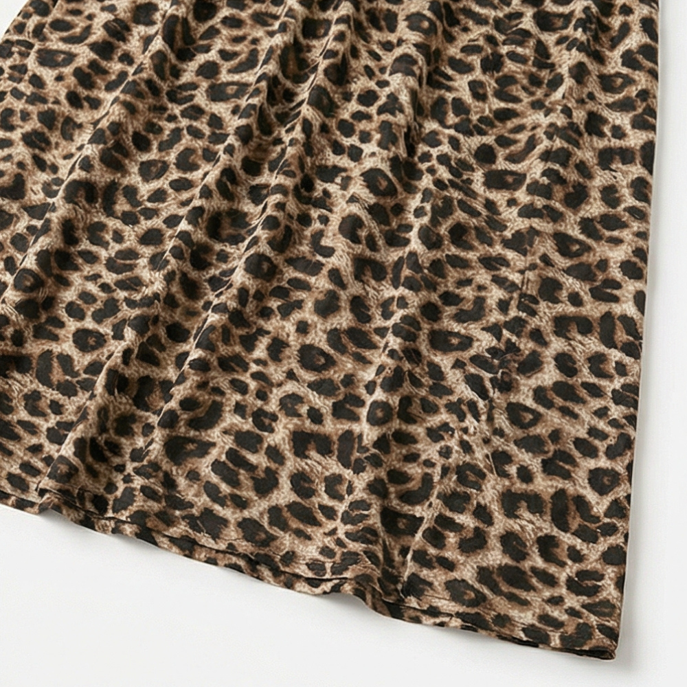 Vivara | Ruched Leopard Maxi Dress