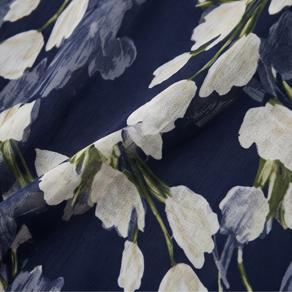 Florenza | Navy Floral Midi Dress