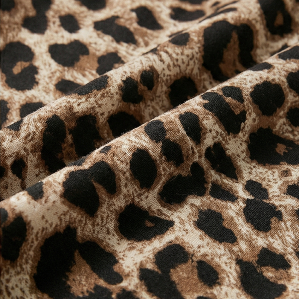 Vivara | Ruched Leopard Maxi Dress