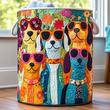 Happy Dogs | Quilted Storage Basket